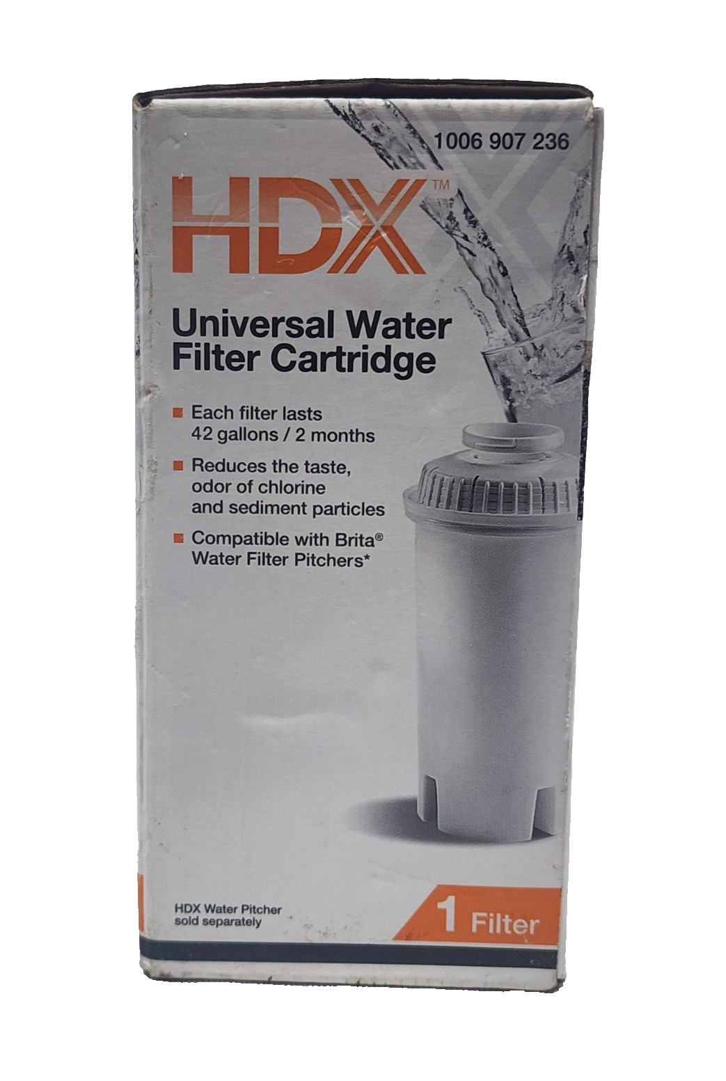HDX Water Pitcher Replacement Water Filter Cartridges BPA Free