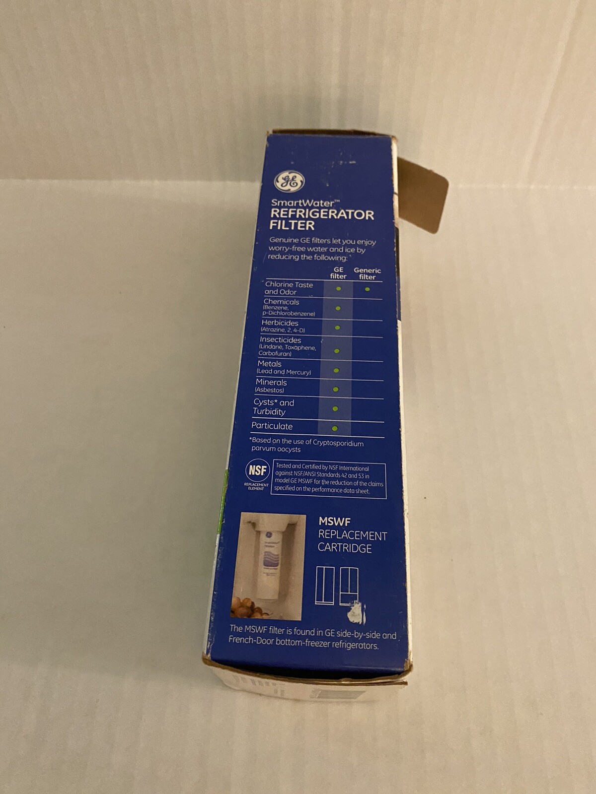 GE SmartWater Refrigerator Filter MSWF Replacement Cartridge ~
