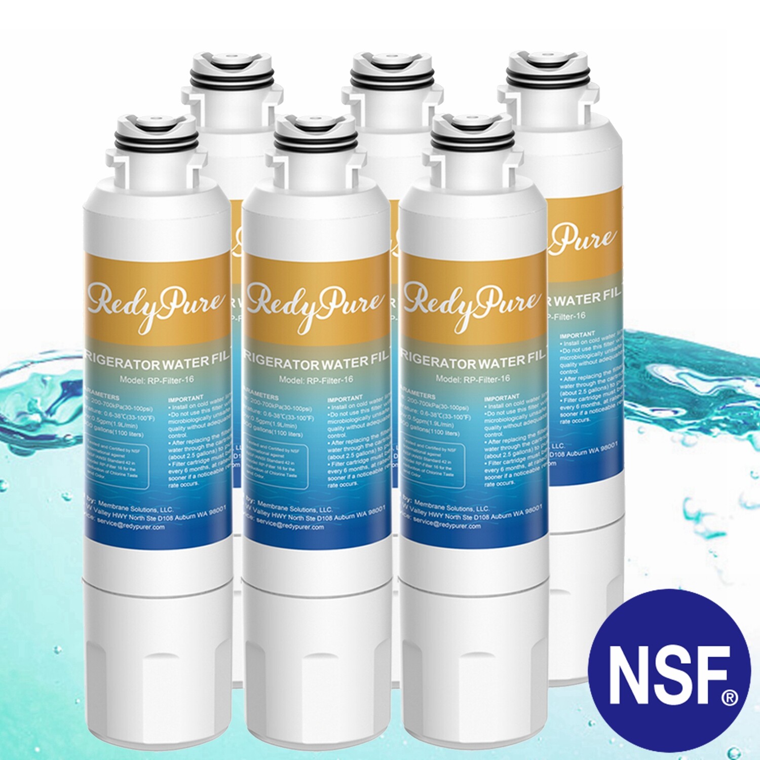 6 Pack For Samsung DA29-00020B HAF-CIN/EXP Refrigerator Water Filter Replacement