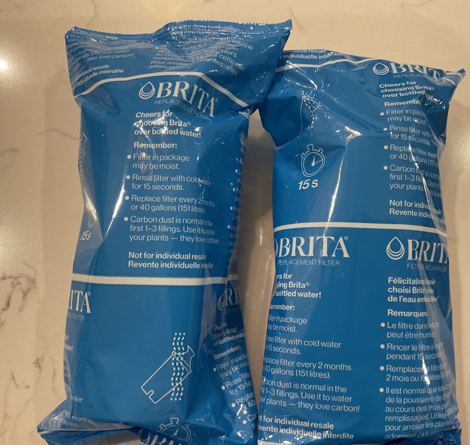 Brita Standard Water Filter 4 Pack Pitcher Dispenser BPA Free