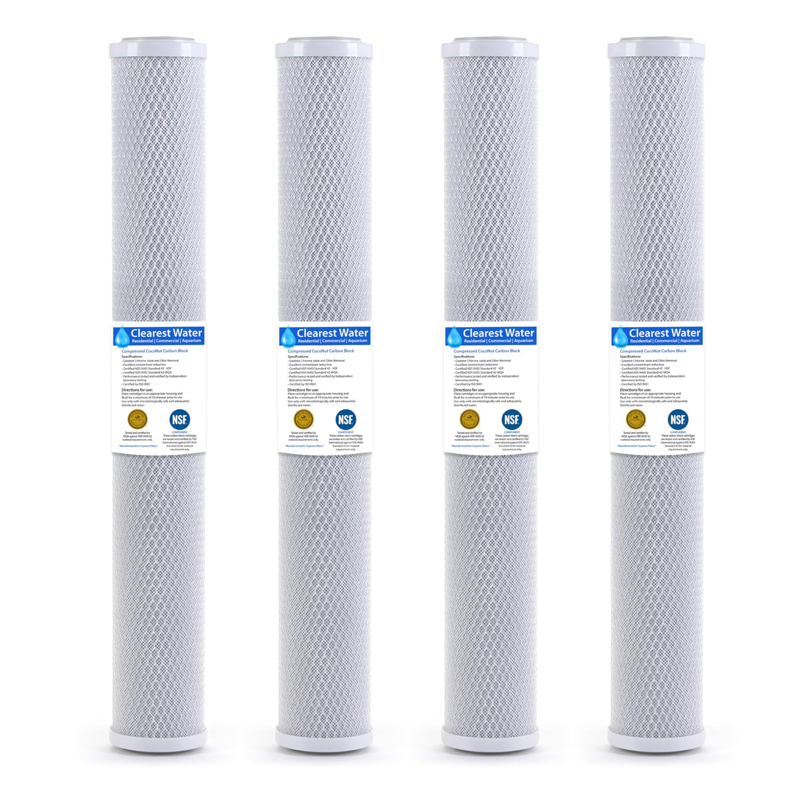 SUPERIOR FILTERS 5 Micron CTO Carbon Water Filter – Whole House Carbon Coconut