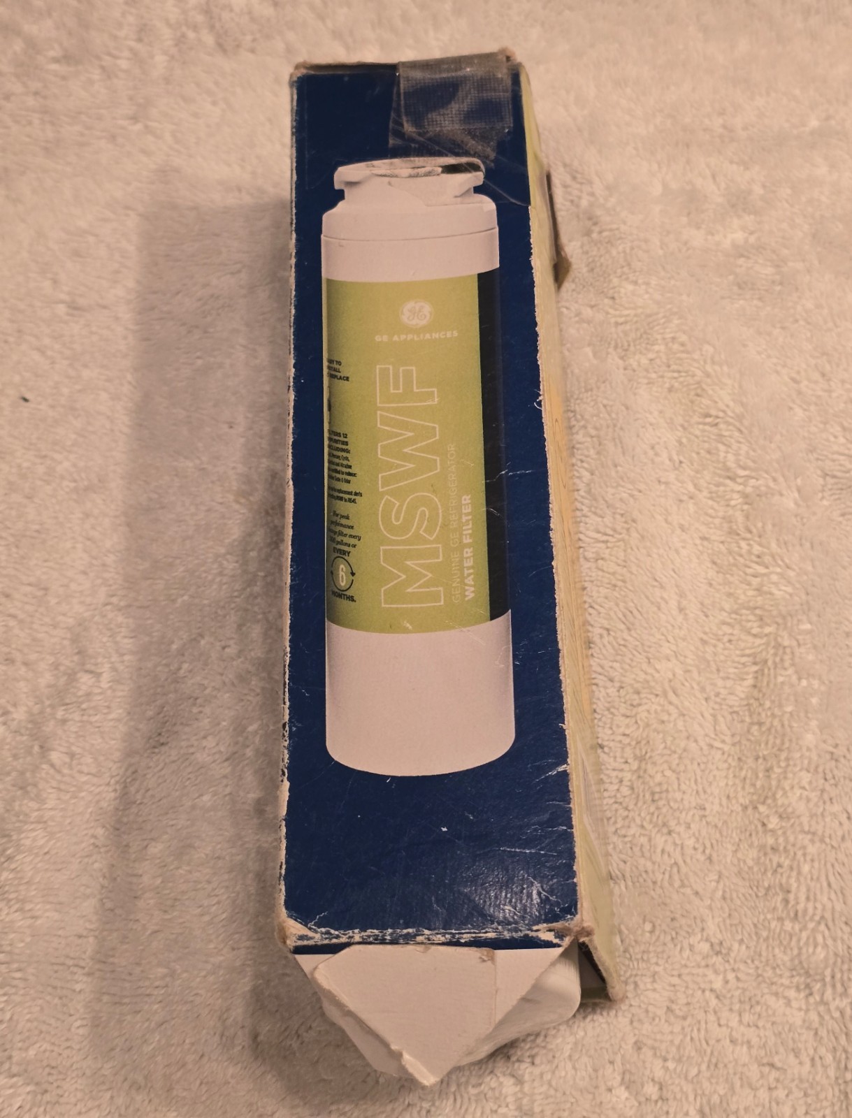 GE MSWF Refrigerator Water Filter Genuine OEM SmartWater Filter Cartridge 1 Pack