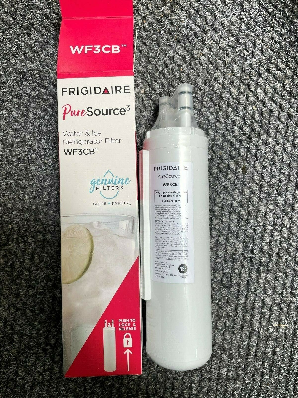New Sealed Frigidaire WF3CB Puresource³ Refrigerator Water Filter WF3CB, 1 PACK