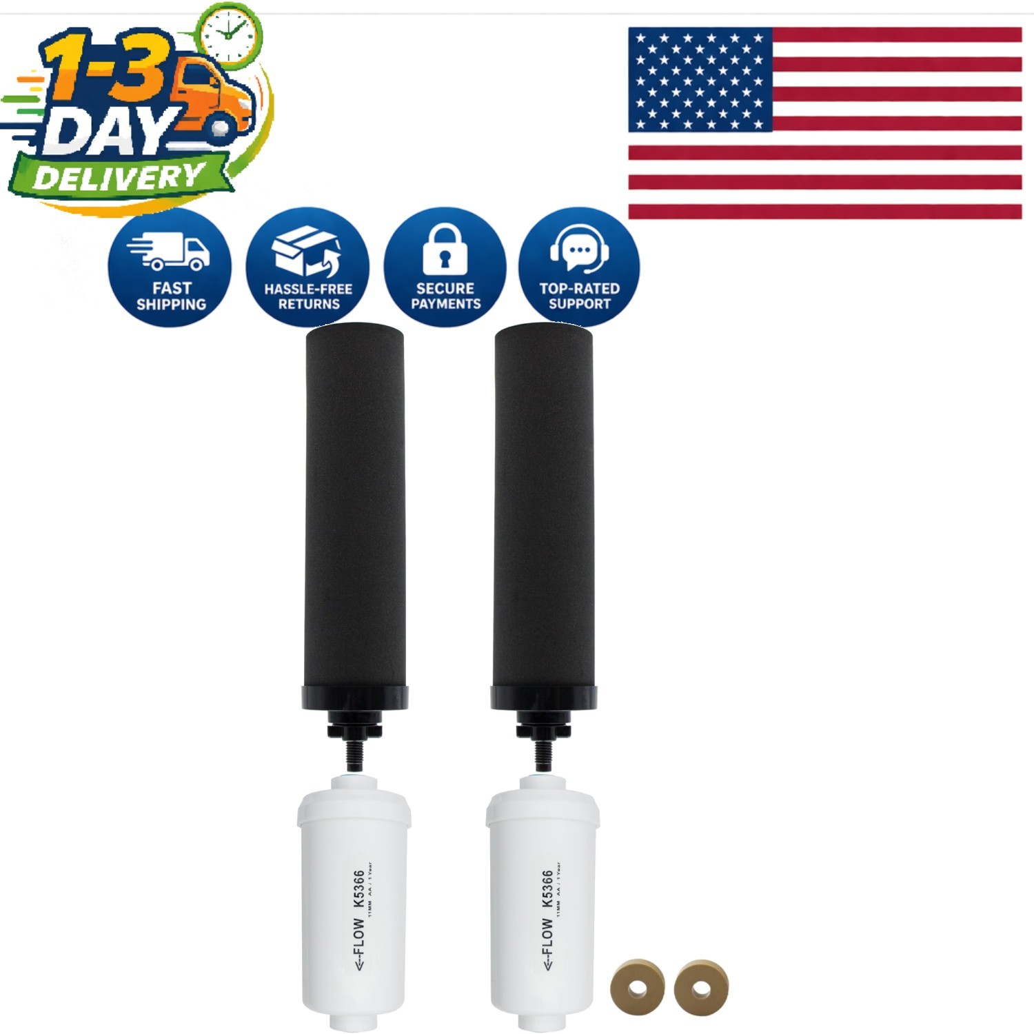 NSF-Certified Berkey Gravity Filter Replacement: 99% Chlorine & Fluoride Removal