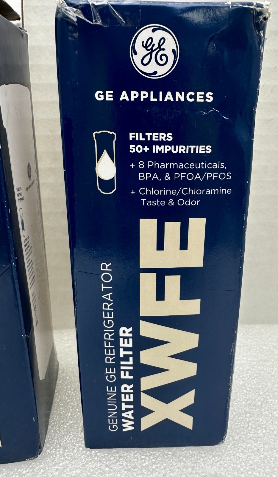 2 pk GE Genuine Refrigerator Water Filter Replacement XWFE without Chip READ