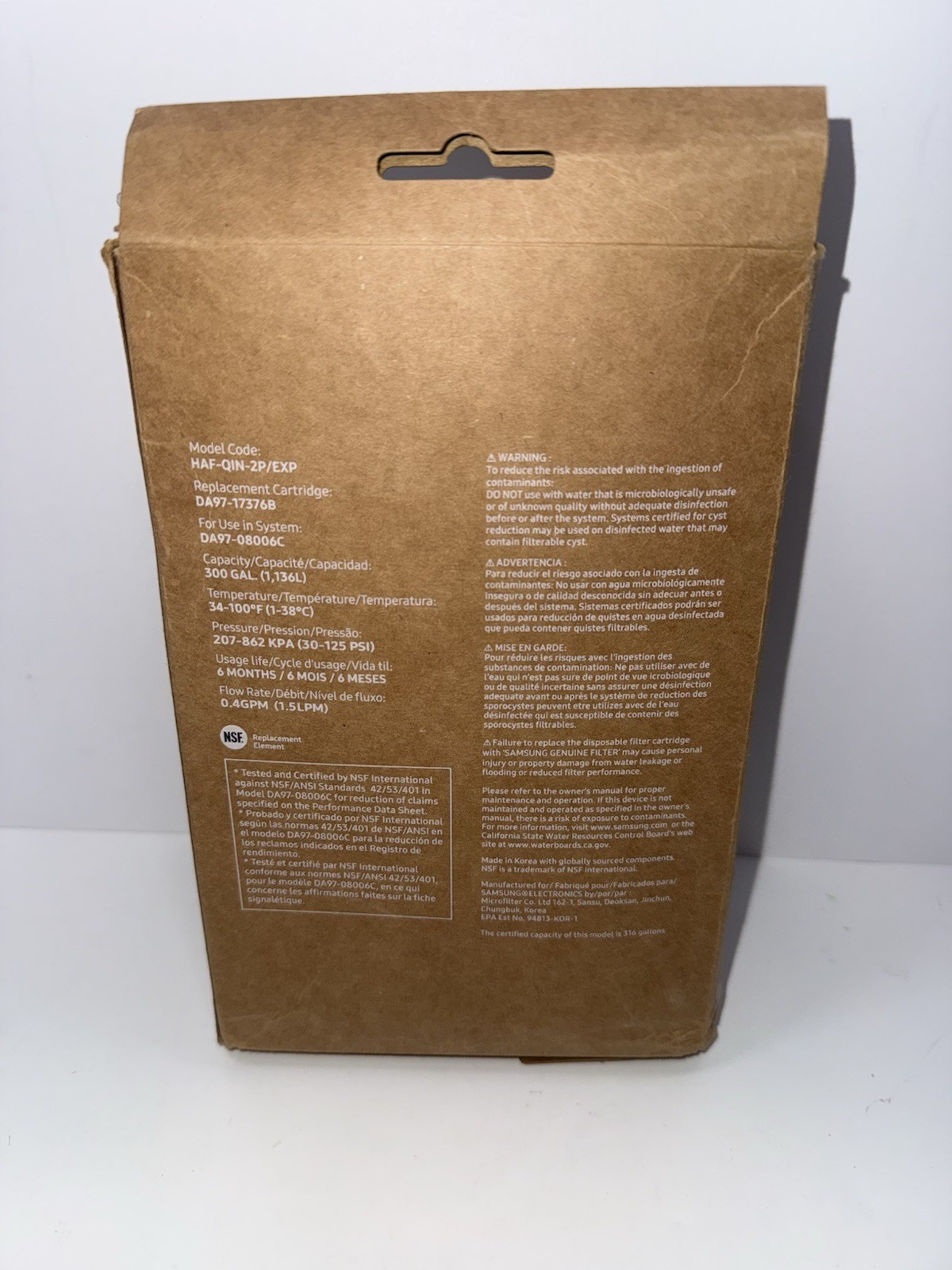Samsung HAF-QIN/EXP DA97-17376B Refrigerator Water Filter 2 Pack Genuine
