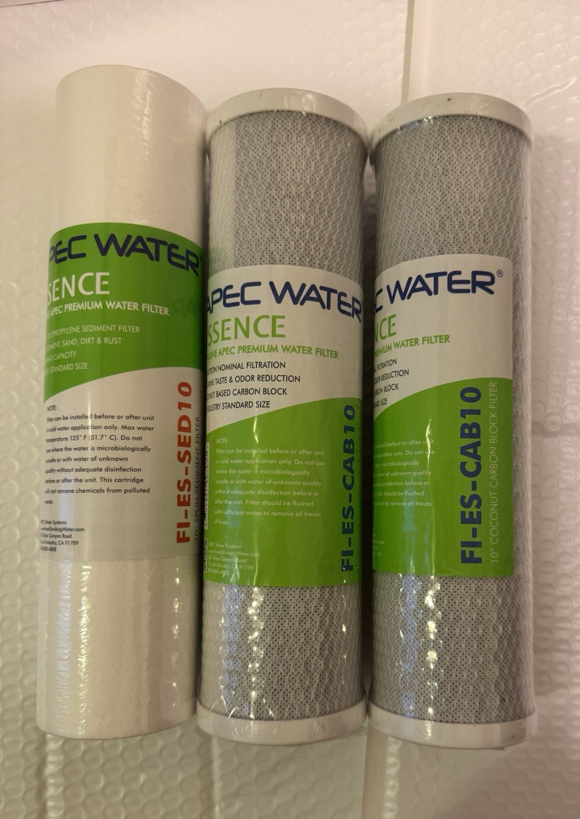 APEC Stages 1,2, & 3 Replacement Filters for Reverse Osmosis System – Set-ES