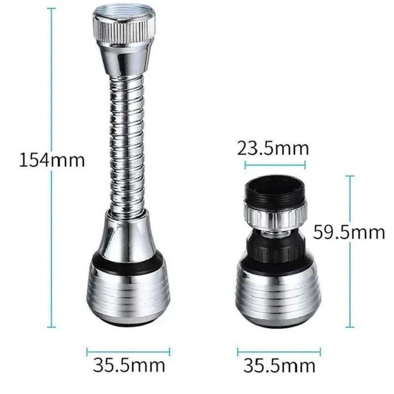 360° Rotating Kitchen Faucet Pressurized Anti-Splash Extended Filter Foam