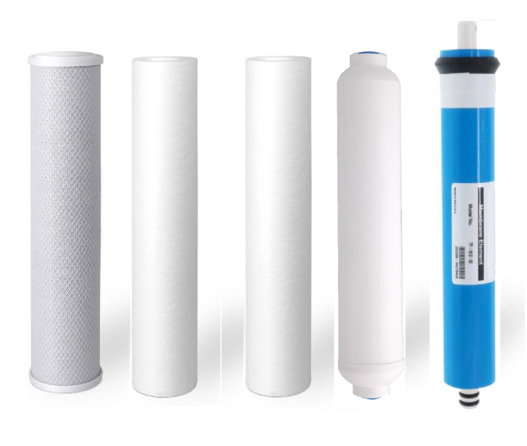 Replacement Set REVERSE OSMOSIS WATER FILTERS MEMBRANE FOR 5 STAGES- 100 GPD
