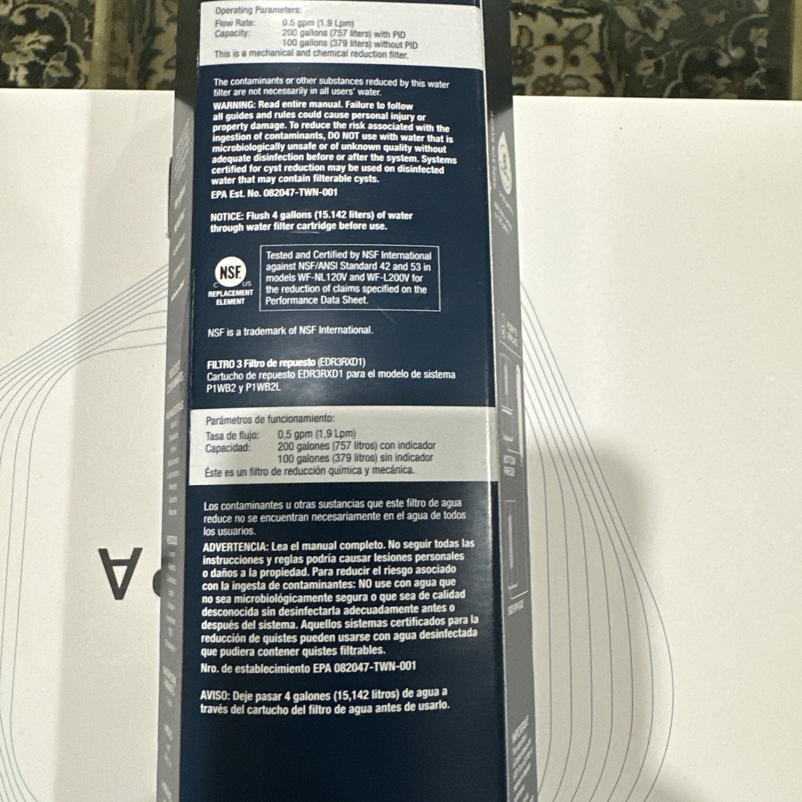 Set of 2 New EveryDrop Ice & Water Refrigerator Filter #3 ΕDR3RXD1 6 months Each