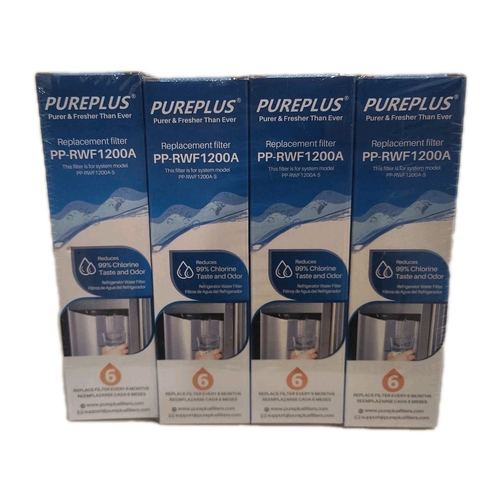 PUREPLUS PP-RWF1200A 4-Pack Water Filters — Fits LG LT700P / ADQ360061 & Kenmore