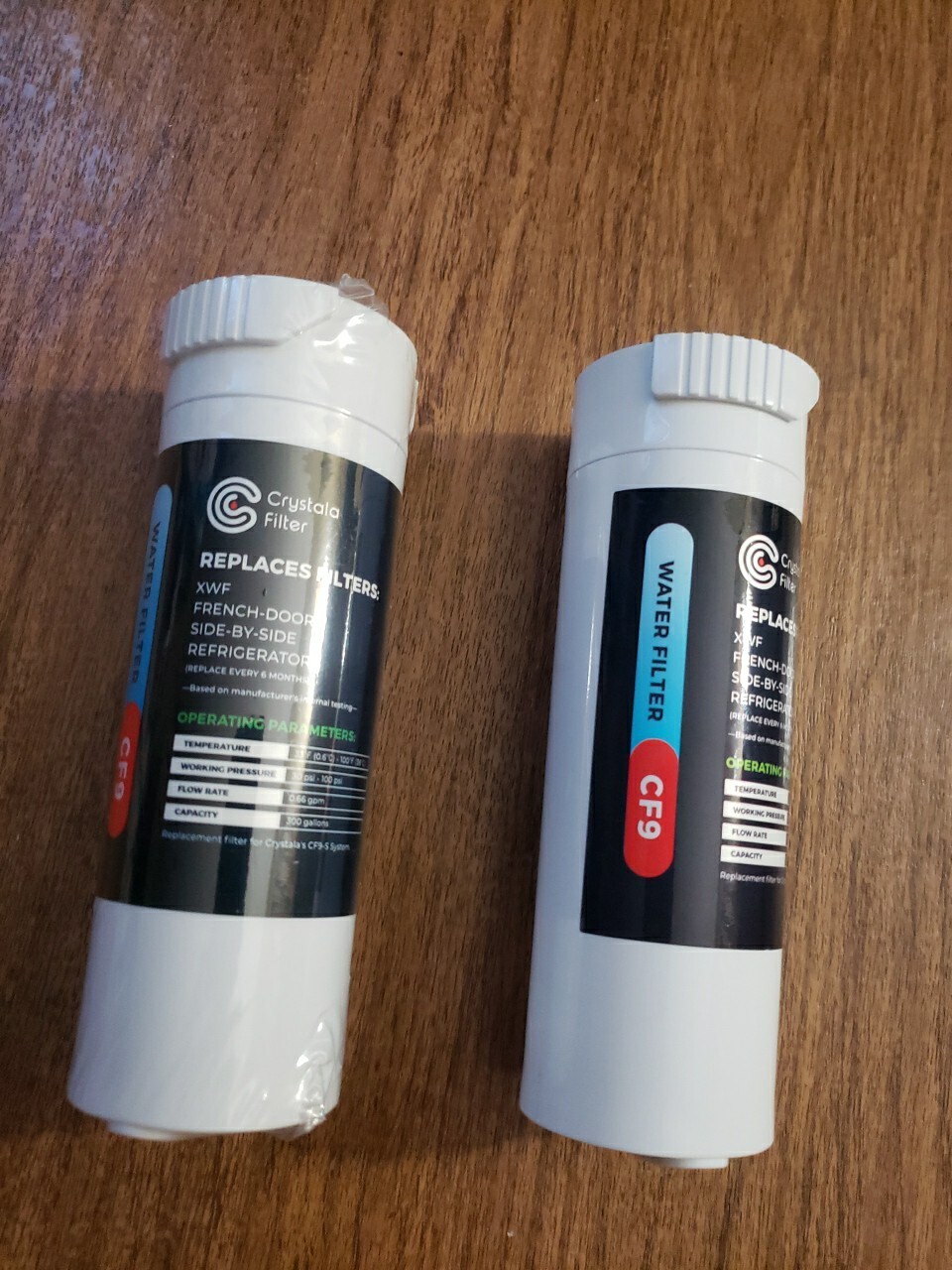 Crystala Filters 4 Pack Replaces Filters XWF, French Door & Side-by-side CF9 New