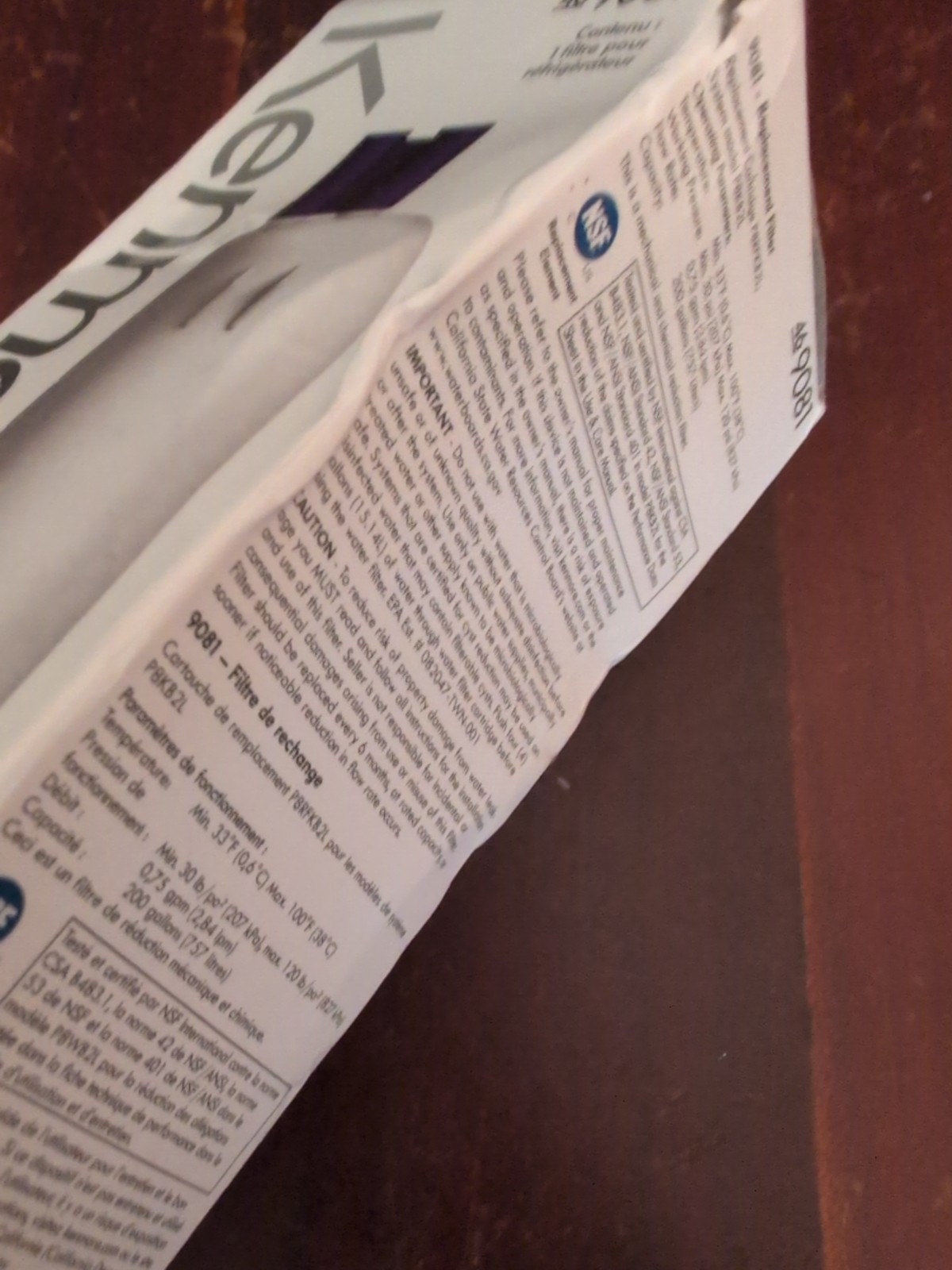 Kenmore Replacement Refrigerator Water Filter 469081 Open Box Filter Sealed
