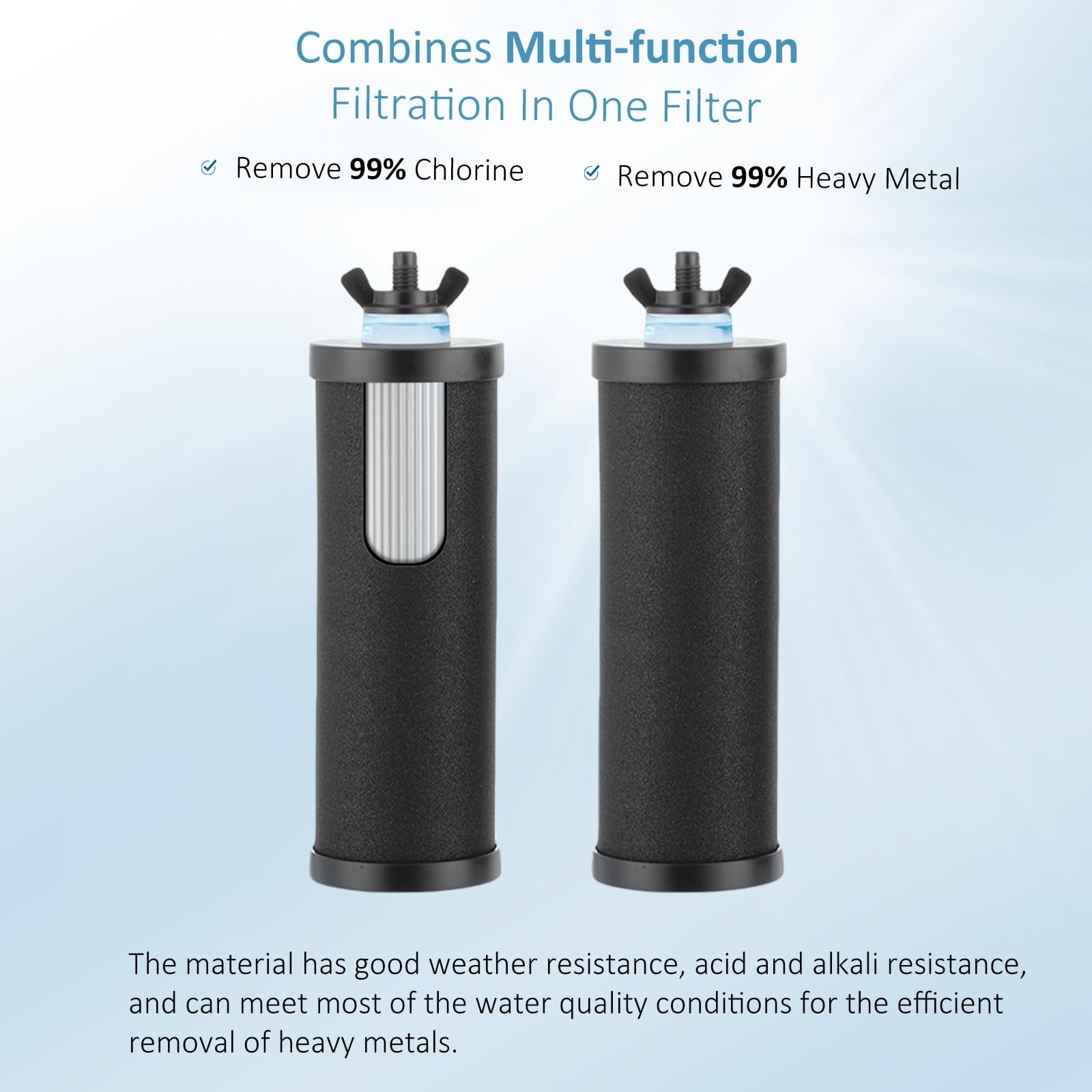 2.25G Ultra-Filtration Gravity Water Filter System, 304 Stainless Steel Count…