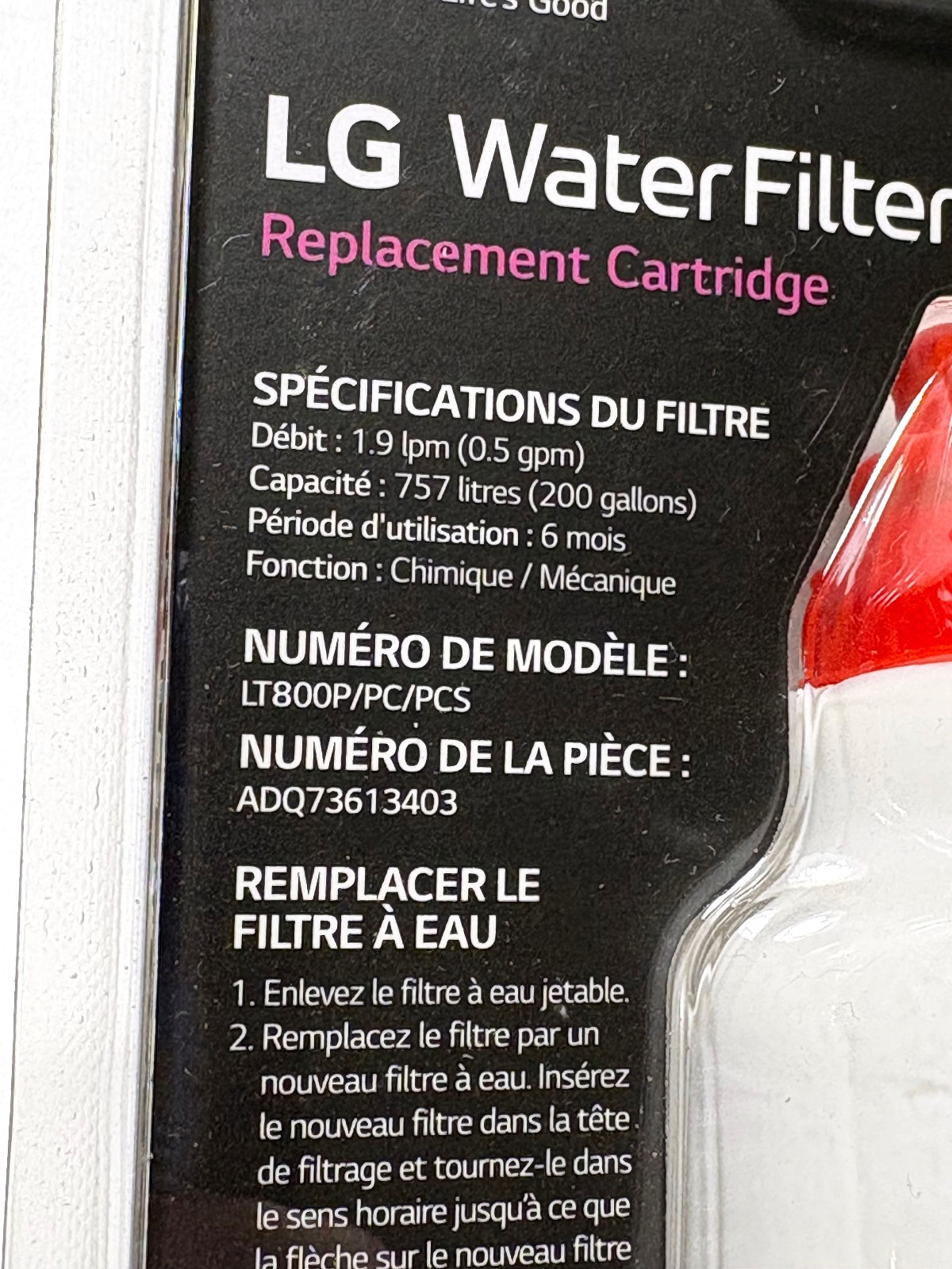 LG LT800P Lot Of 2 – 6 Month / 200 Gallon Replacement Refrigerator Water Filter