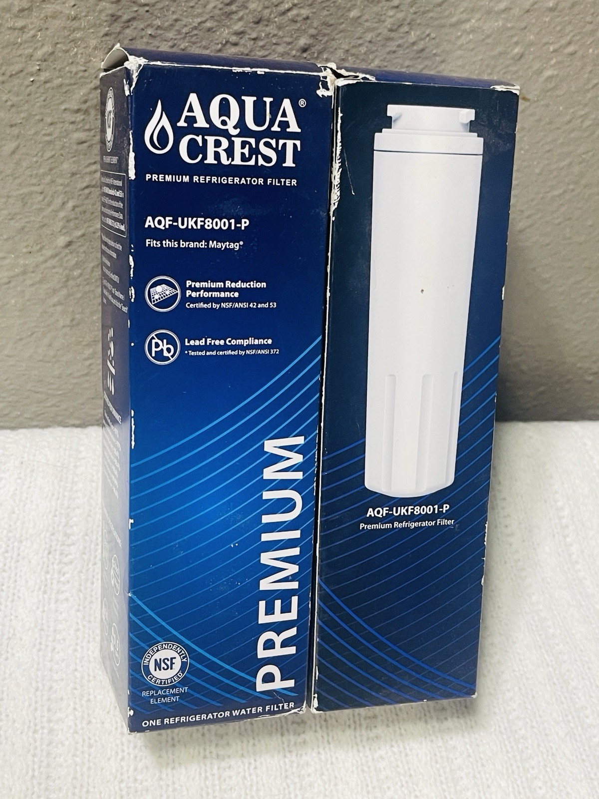 2pk AquaCrest AQF-UKF8001-P Water Filter Replacement For Maytag Refrigerator