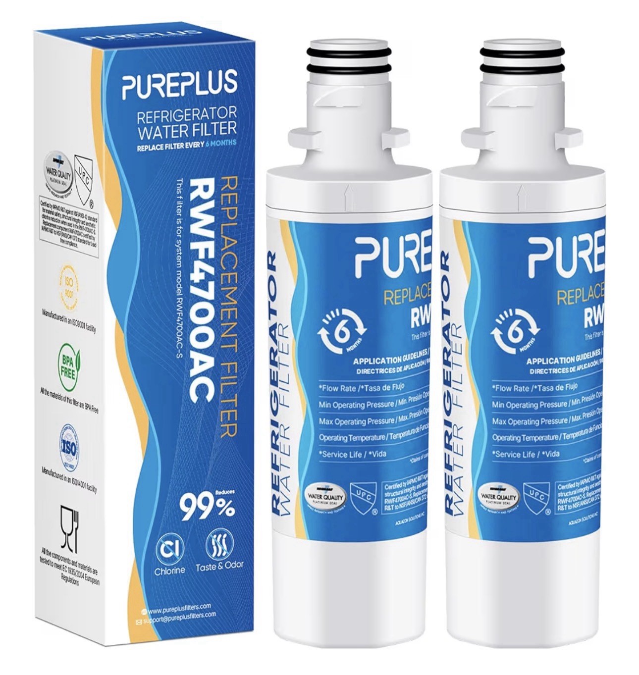 PUREPLUS 9980 Replacement for LG LT1000P Kenmore ADQ747935 LT1000 LT1000PC 2Pack