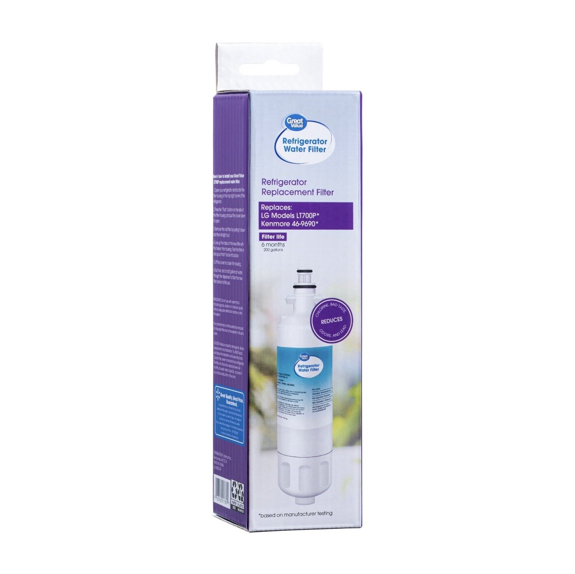 Great Value Refrigerator Water Filter for LG Models LT700P / Kenmore 46-9690