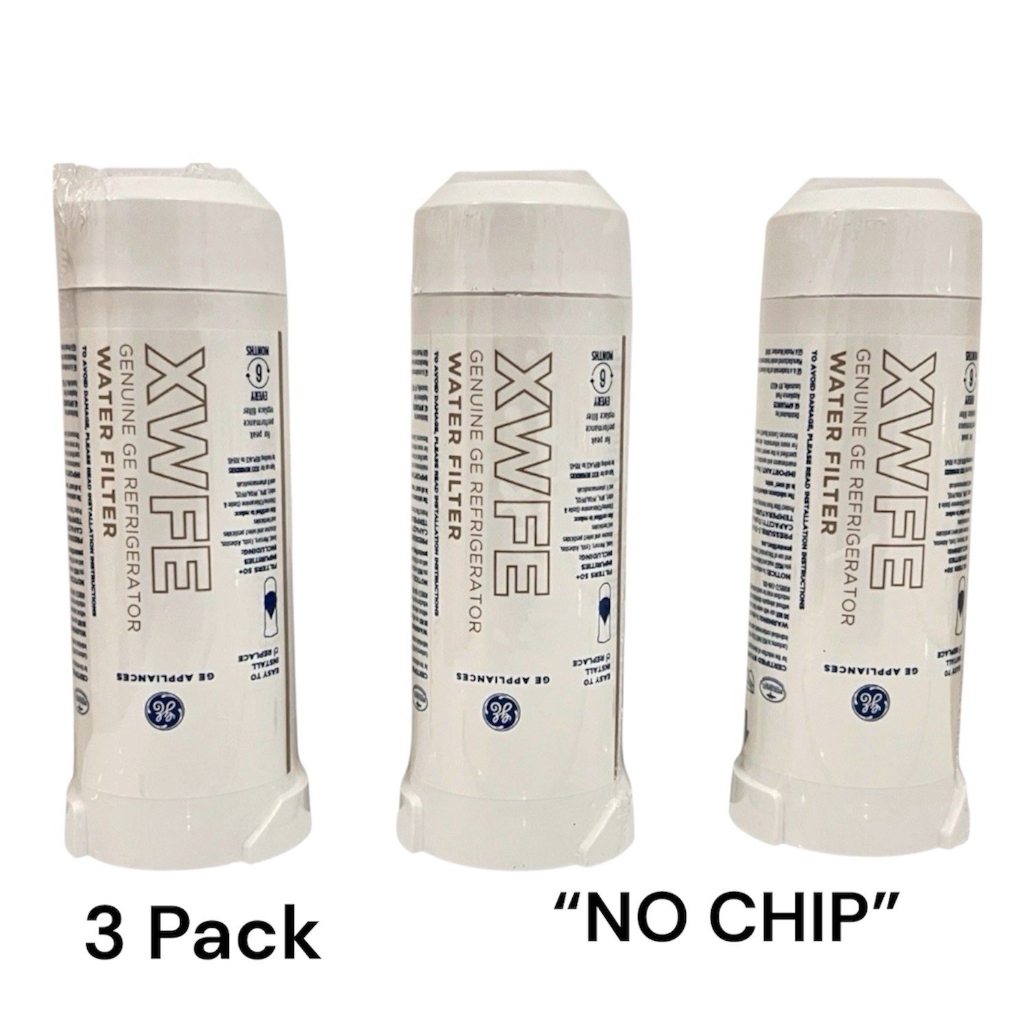 3 New Genuine GE XWFE Refrigerator Water Filter OEM Replacement XWF