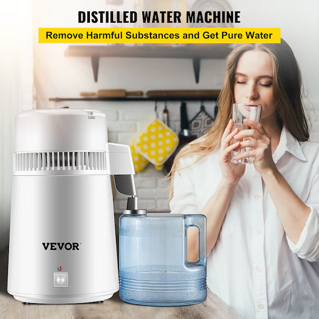 VEVOR Water Distiller 750W Pure Water Purifier Electric Kettle White