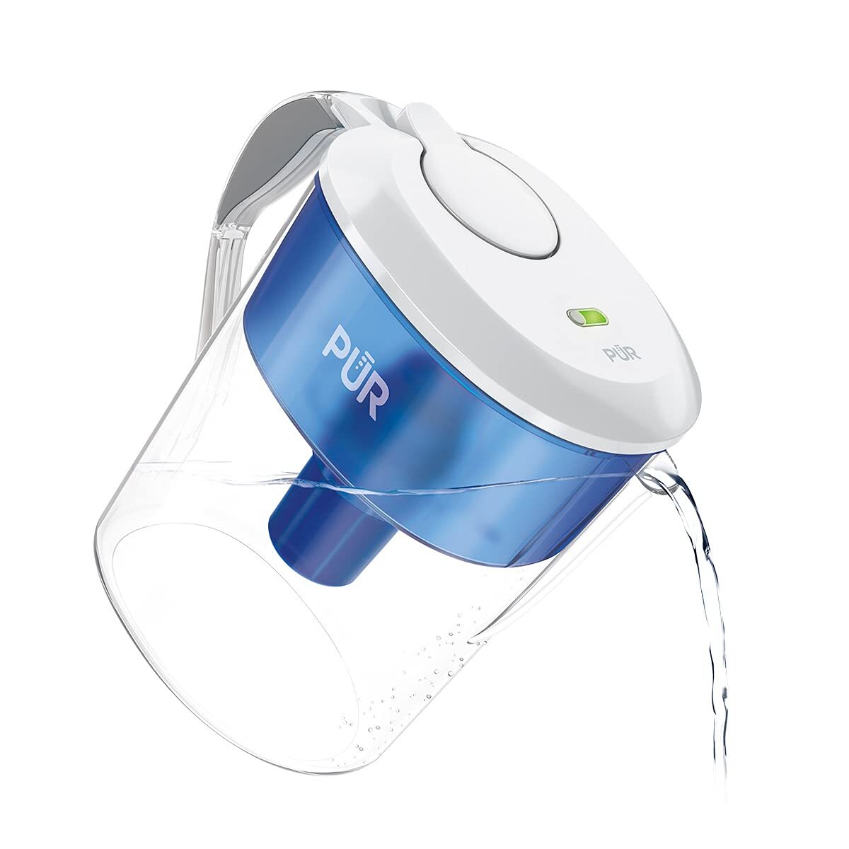 PUR 11 Cup Water Filter Pitcher Blue White NSF Certified 2 in 1 Filtration