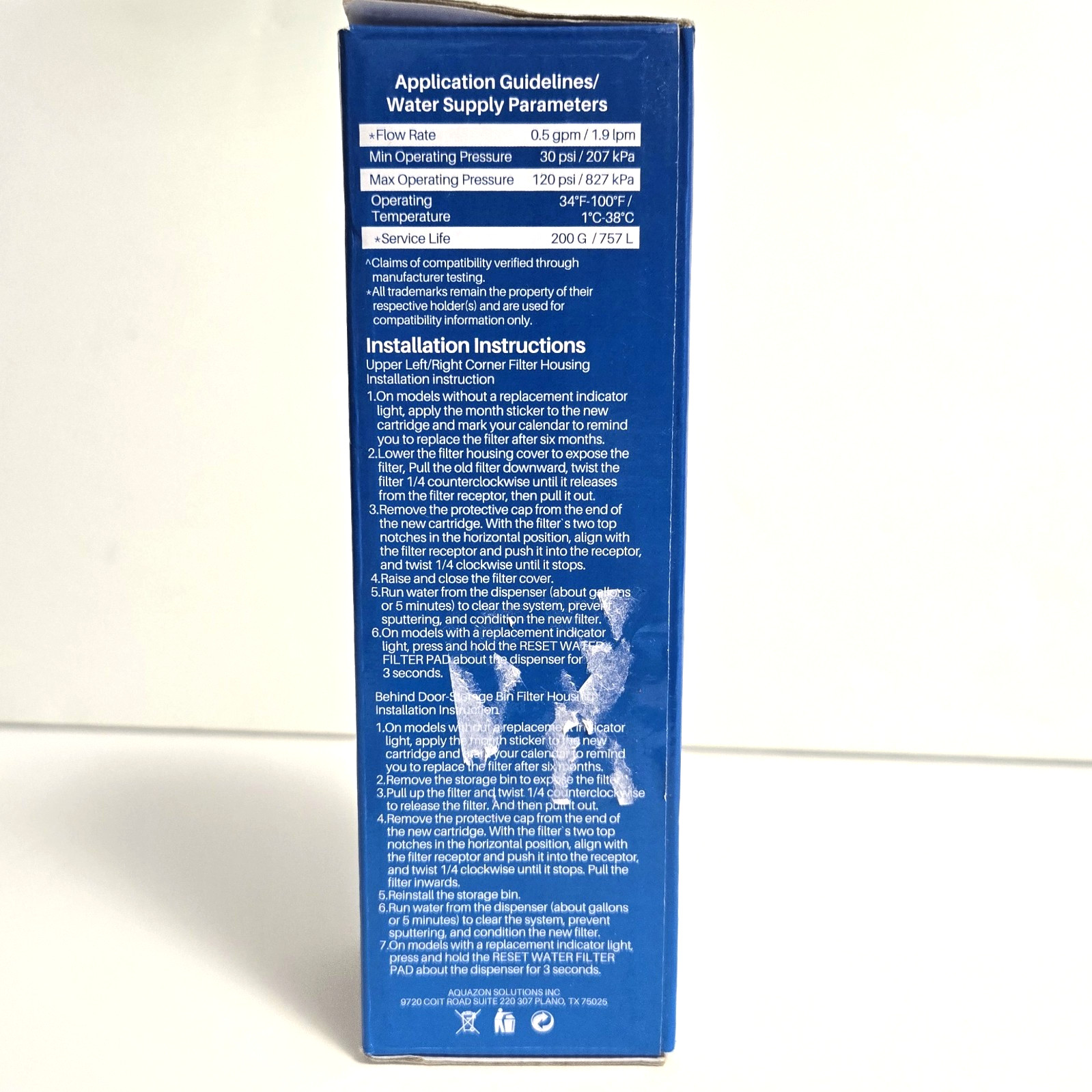 PUREPLUS Refrigerator Water Replacement Filter RWF4700AC for System RWF4700AC-S
