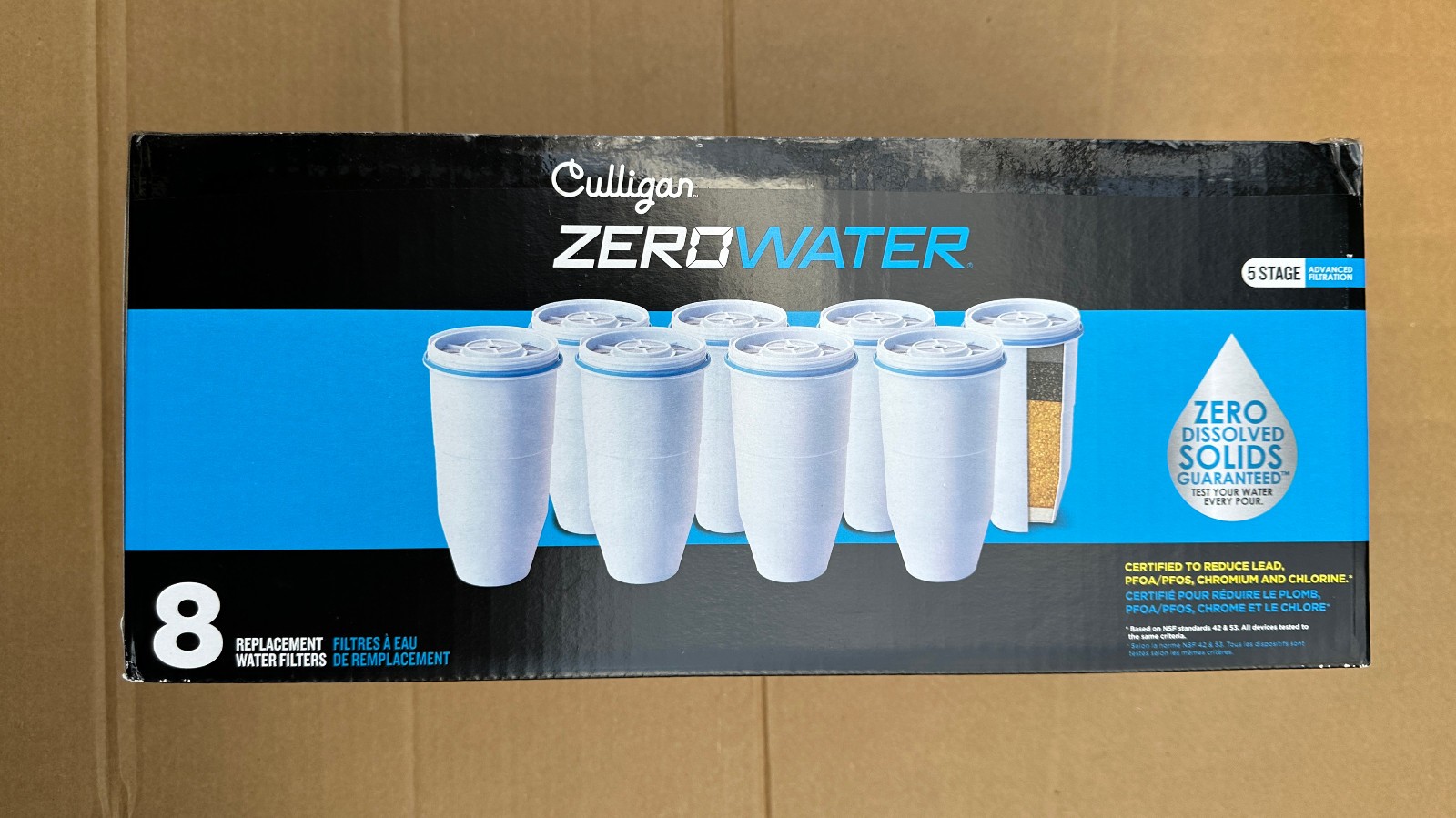 8 Pack Culligan Zero Water 5-Stage Replacement Filters ZR-008 – Sealed Box