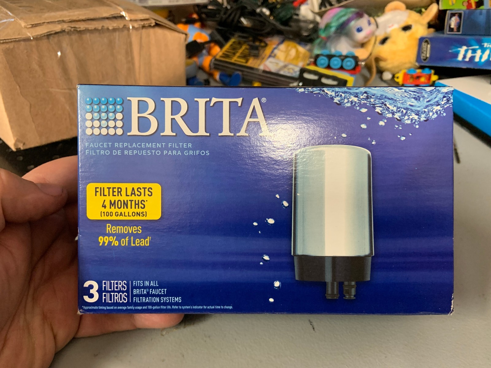 BRITA Tap Water Faucet Filter Replacement, 3 Count – Chrome 3 Filters NEW