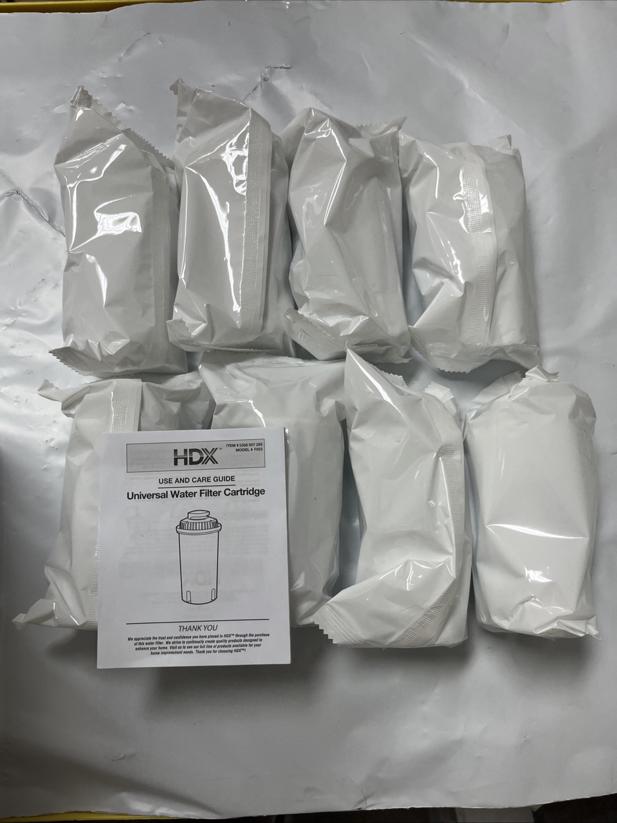 HDX Water Pitcher Replacement Water Filter Cartridges, BPA Free (8-Pack)