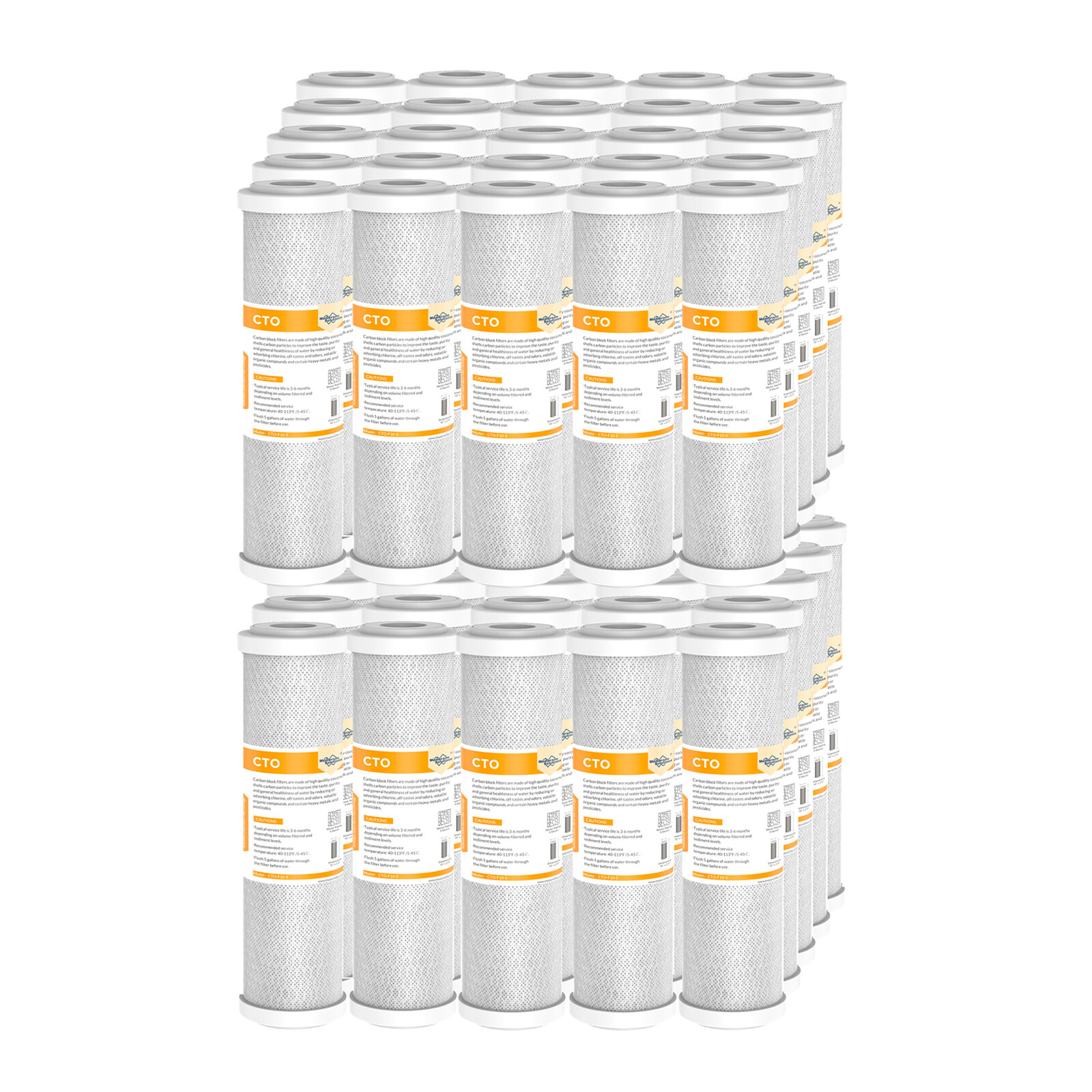 1-50 Pack 10″x2.5″ 5μm Carbon Block Water Filter Cartridges Sediment Whole House