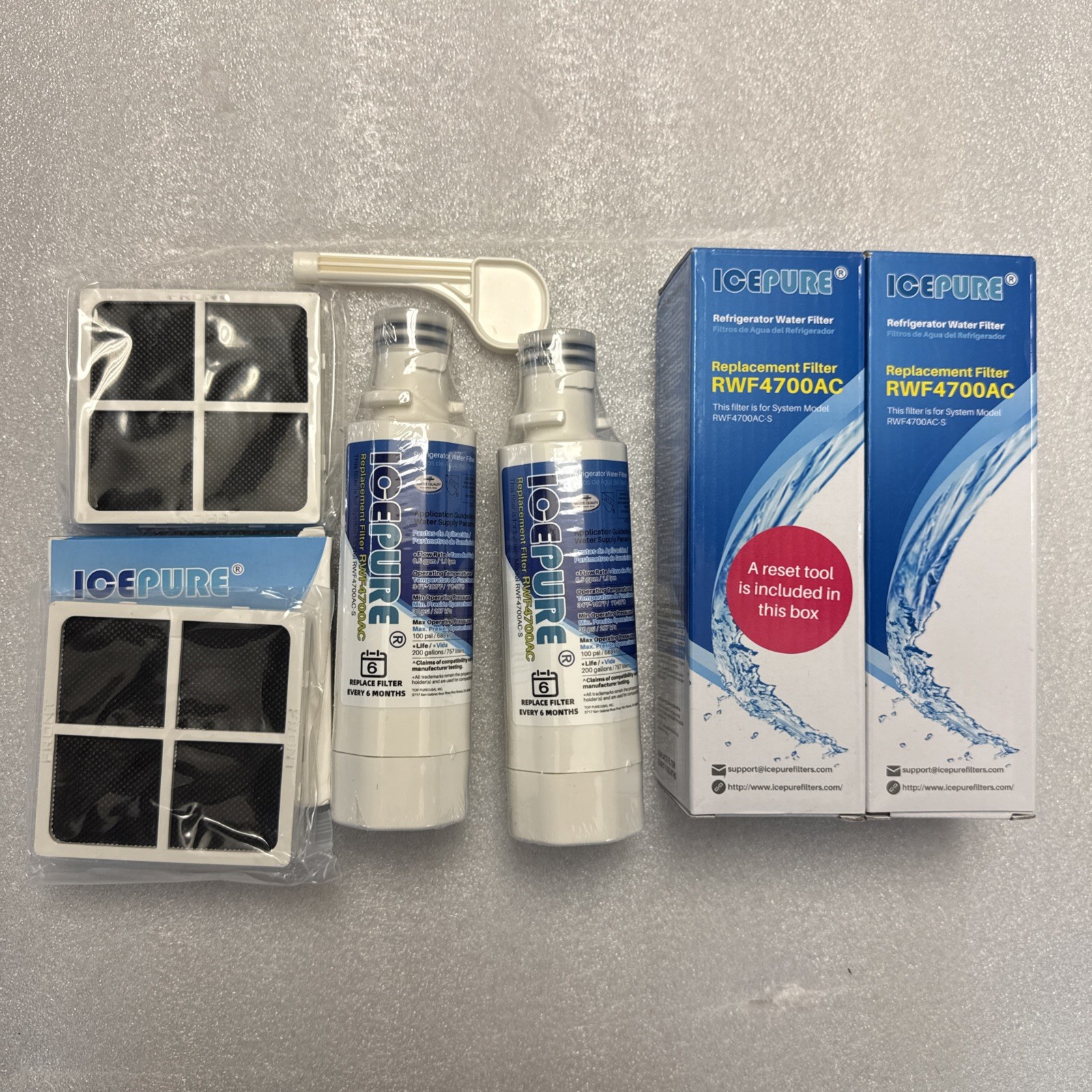 RWF4700AC Fit for LG LT1000P MDJ64844601 ADQ74793501 LT1000PC & Air Filter 2PACK