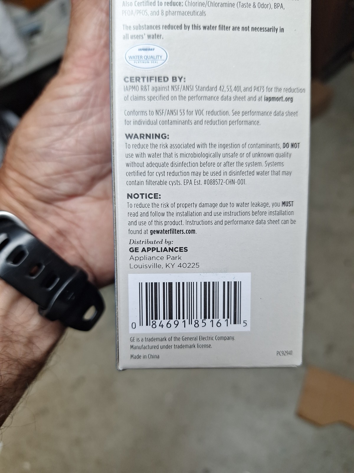 NEW Genuine GE XWFE Refrigerator Filter NO CHIP Fit French Door Or Side By Sides