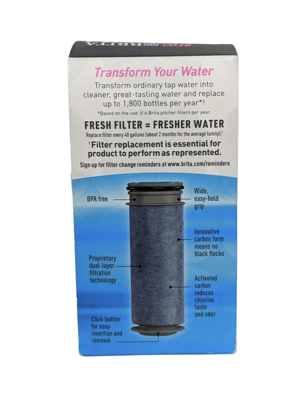 BRITA STREAM Filter As You Pour Pitcher Replacement Cartridge 1 Count NEW