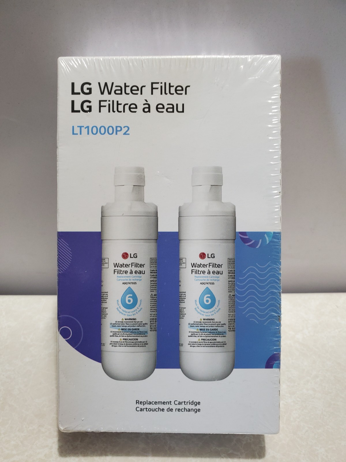 LG LT1000P2 6-Month / 200 Gallon Refrigerator Replacement Water Filter 2-Count