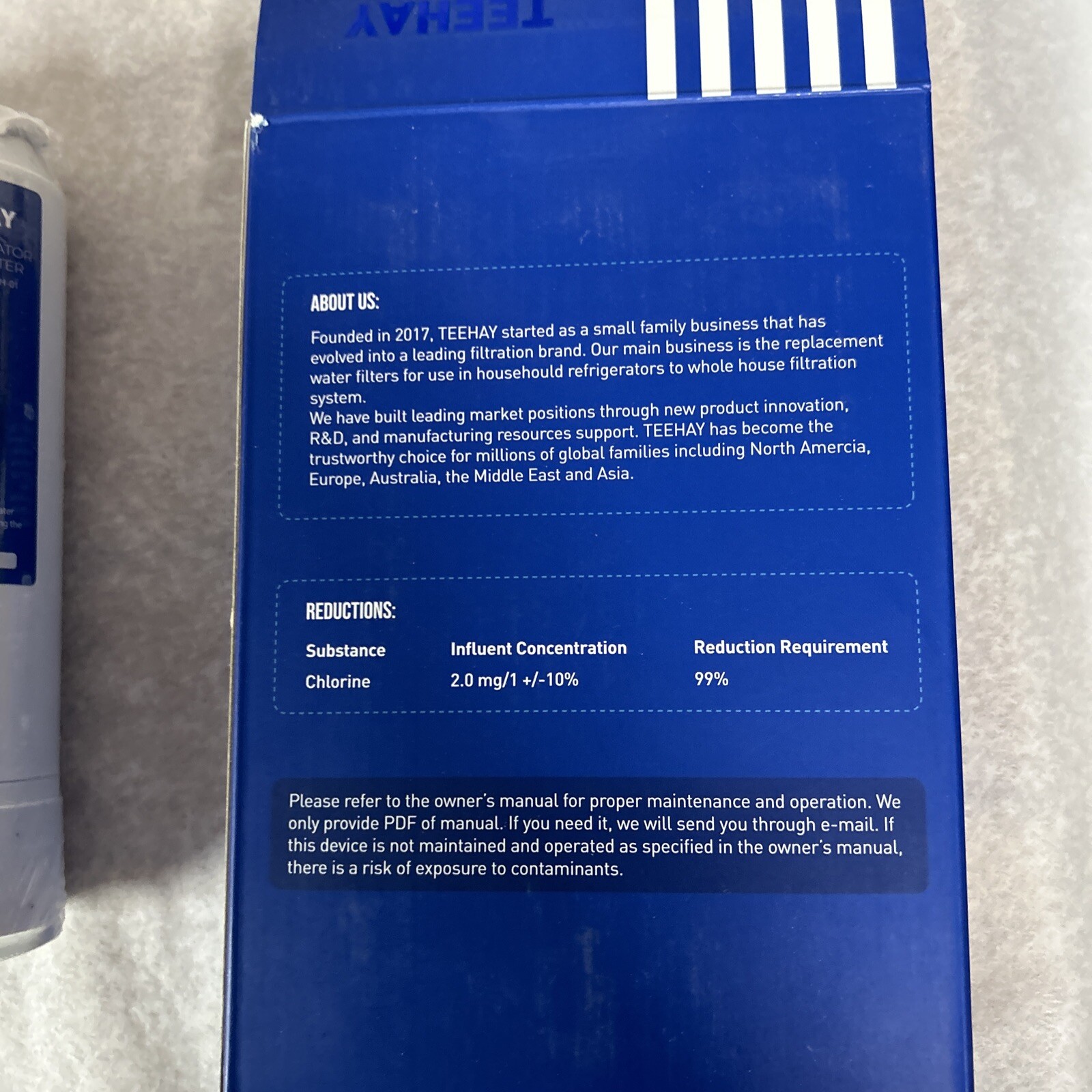 Teehay Replacement Water Filter TH-01 3PK Replacement For EPTWFU01