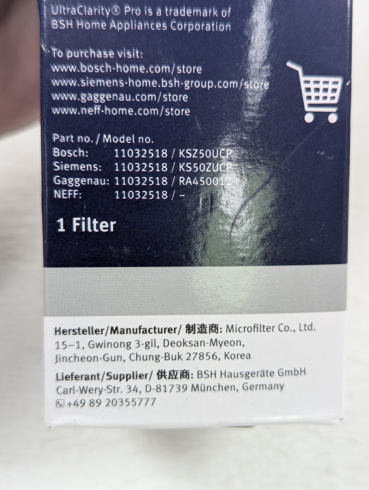 Bosch – Ultra Clarity Pro – Water Filter Wasserfilter – 2 Pack