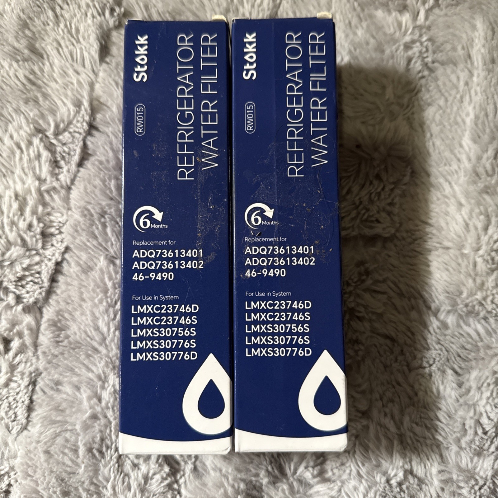 2pk Stokk RW015 Refrigerator Water Filter Replacement Compatible w Multiple Mods