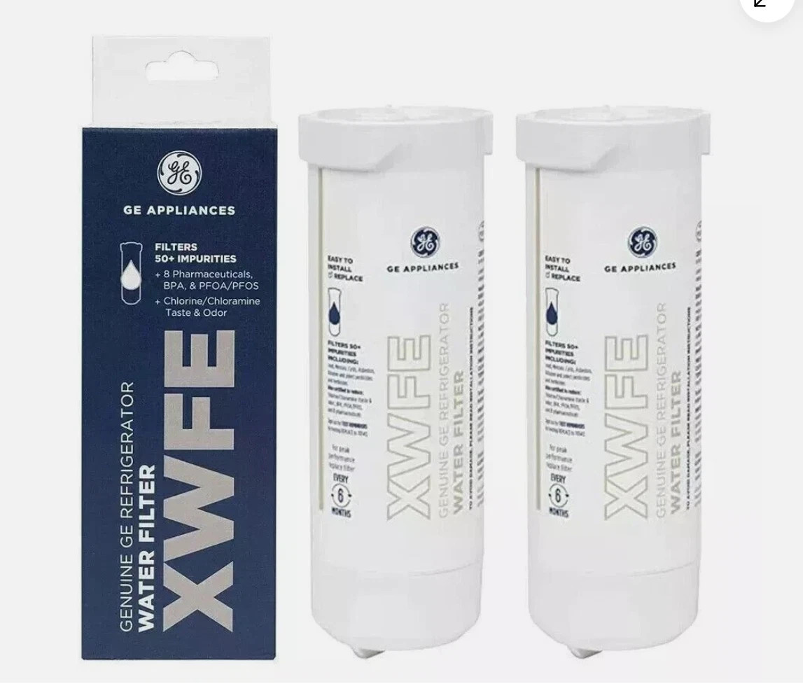 General Electric XWFE Refrigerator Water Filter – 2 Pack (No Chip Version)