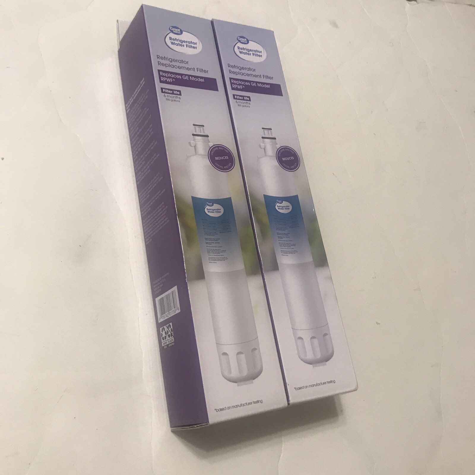 Great Value Refrigerator Replacement Filter Set Of 2 For GE RPWF 4155