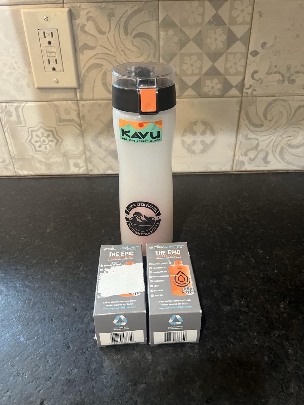 two EpicWater Filters Everywhere Bottle Filter Replaces 750 Bottles 100 Gal Life