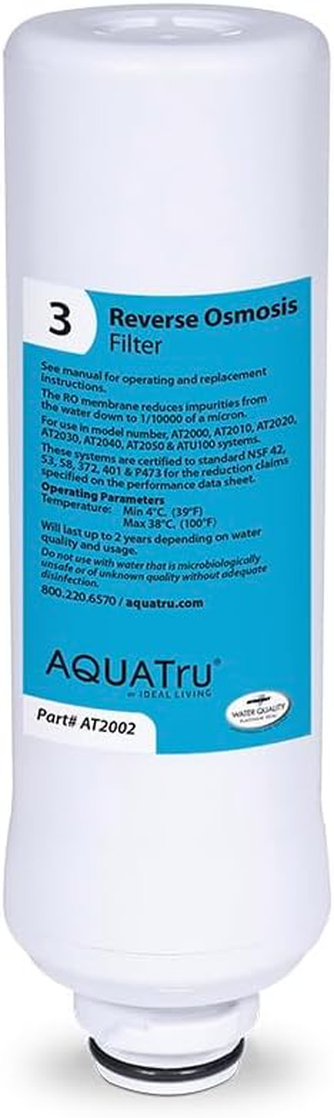 Aquatru Reverse Osmosis Filter (Stage 3) – Compatible with Aquatru Classic, Clas