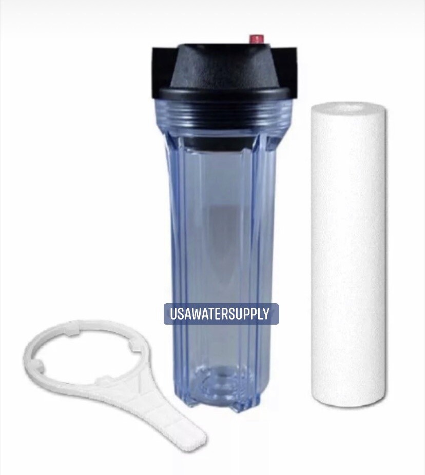 One Stage 10” Whole House Water Clear Filter Housing Sediment – RVS WELL BOILER