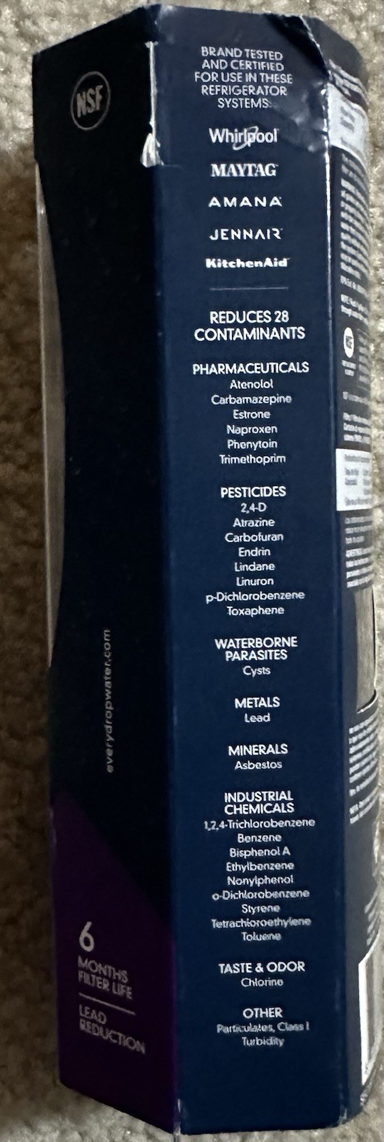 Εverydrop 1 Refrigerator Ice & Water Filter ΕDR1RXD1R Whirlpool NEW Sealed