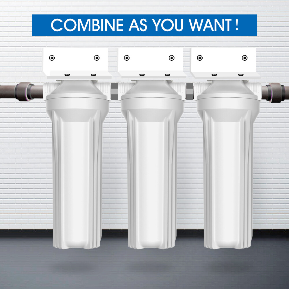 SimPure 4 Pack 10 Inch Whole House Water Filter Housing for 10″ x 2.5″ Filters