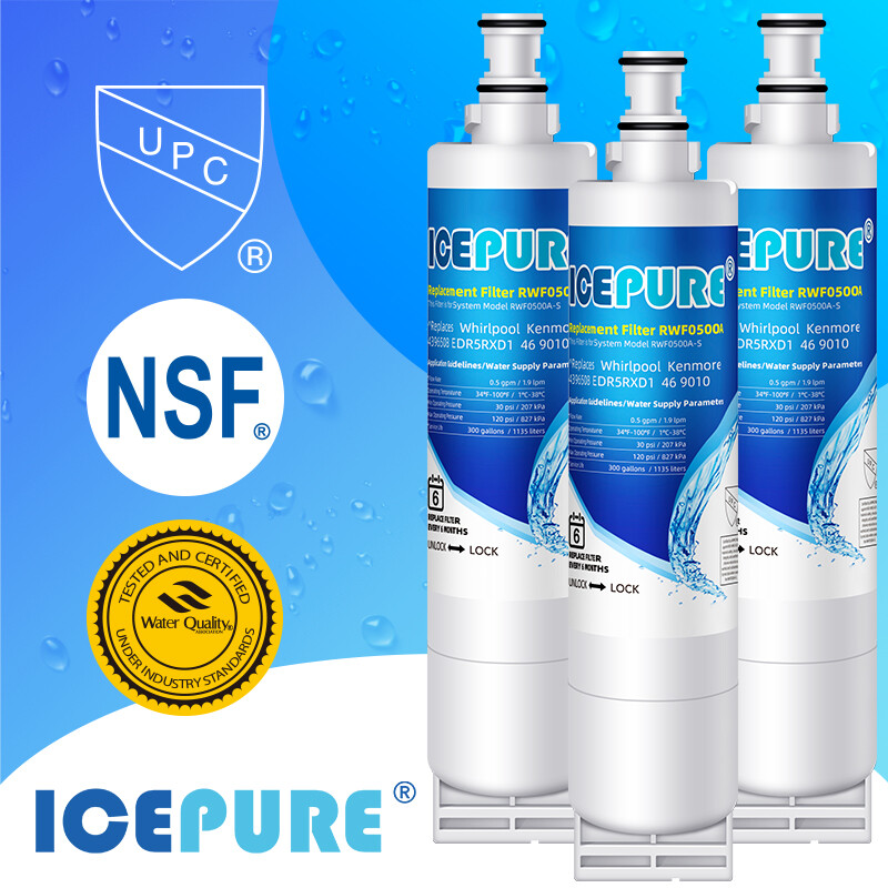 Fit For 4396508 4396510 nlc240v 4392857 RFC0500A Refrigerator Water Filter 3Pack