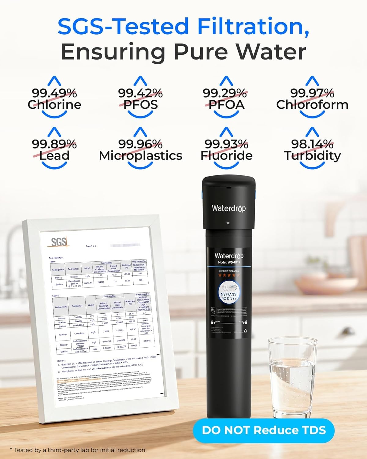 15UA under Sink Water Filter System, 2 Years, Reduces Lead, Chlorine, Bad Taste