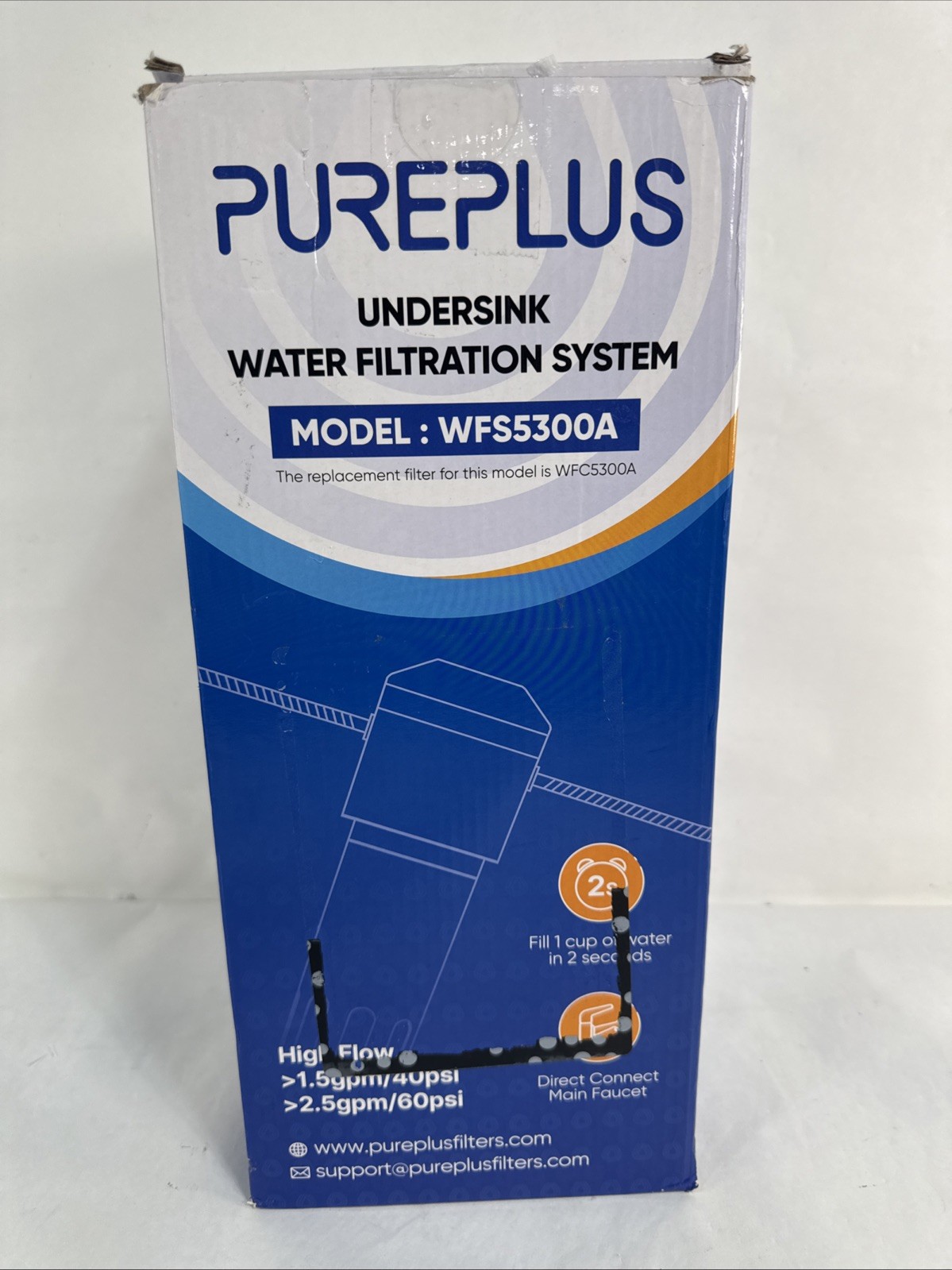PUREPLUS WFS5300A 22000 GAL NSF/ANSI 42 CERTIFIED UNDER SINK WATER FILTER SYSTEM