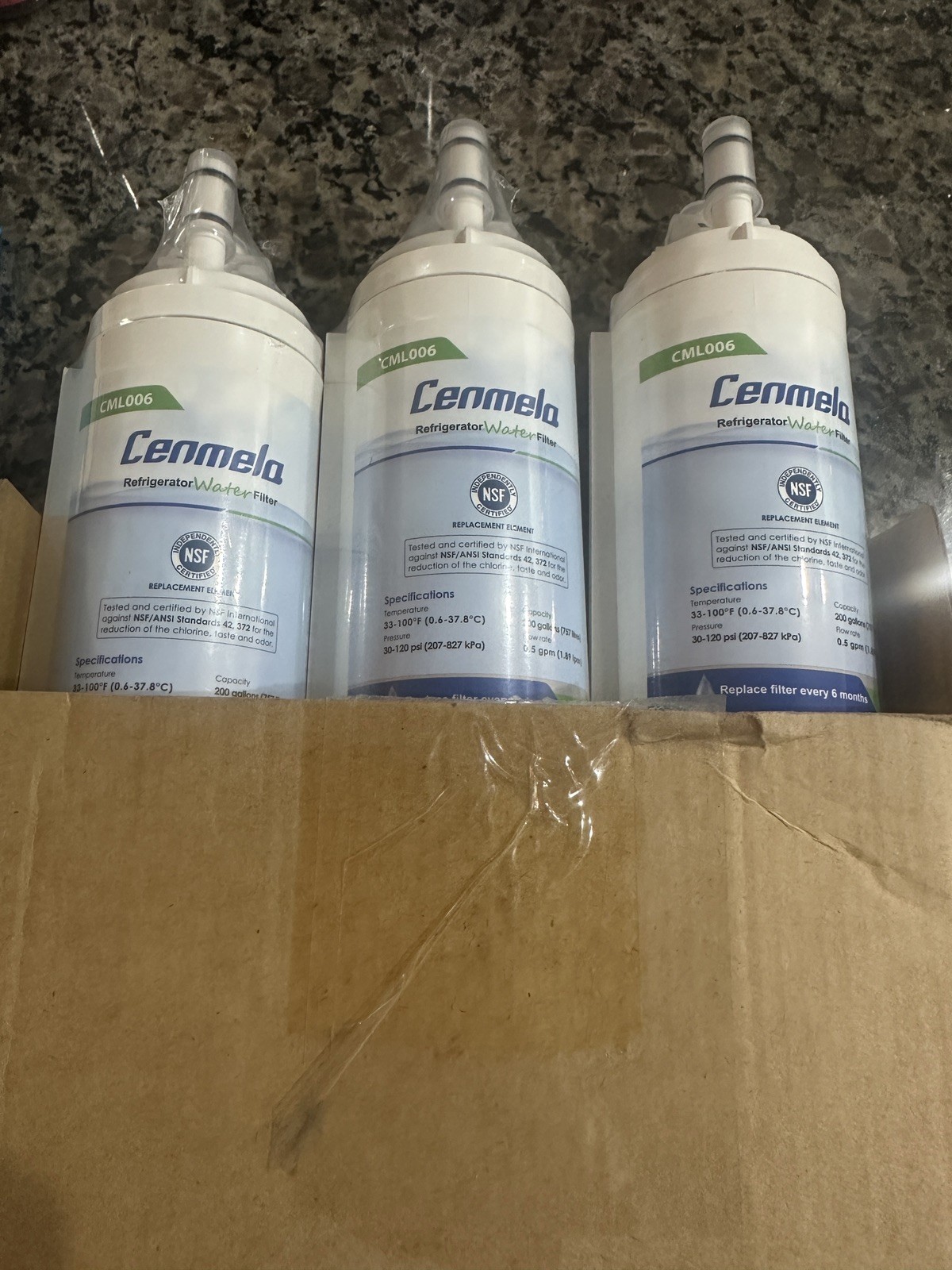 WF3CB Frigidaire Replacement Water Filter, Compatible w/ Frigidaire WF3CB 3 Pack