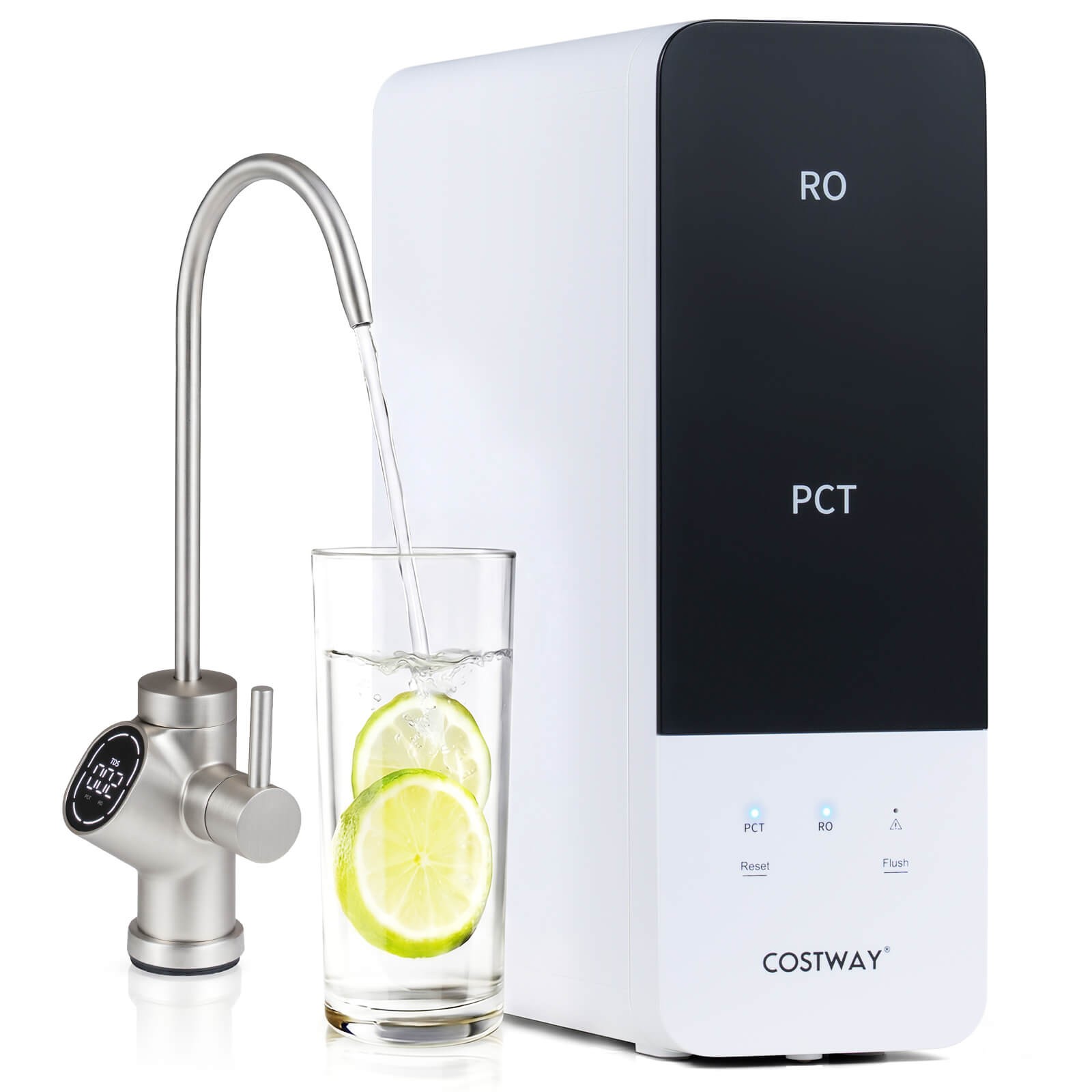 600 GPD Tankless Under-Sink RO System w/ 8-Stage Filtration & Smart LED Faucet