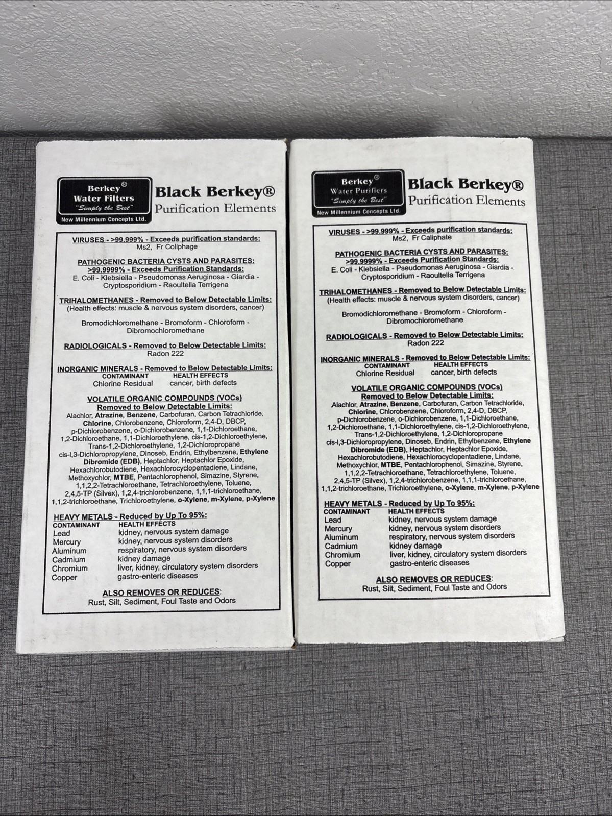 Genuine Black Berkey Purification Elements 2-packs Of 2